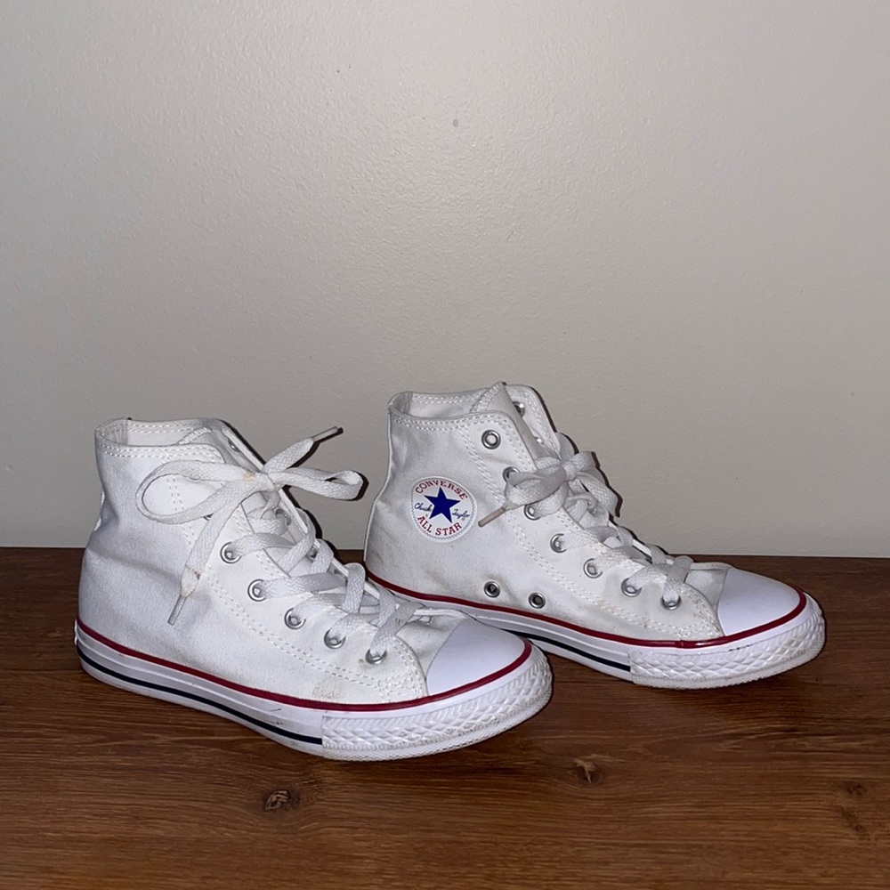 White Converse High Tops